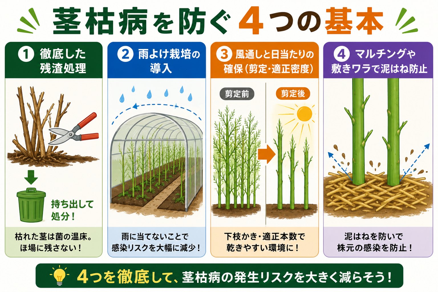 茎枯病の防除対策