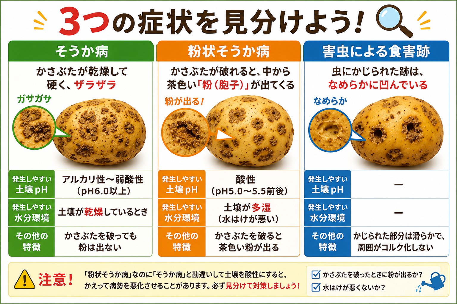 そうか病の見分け方
