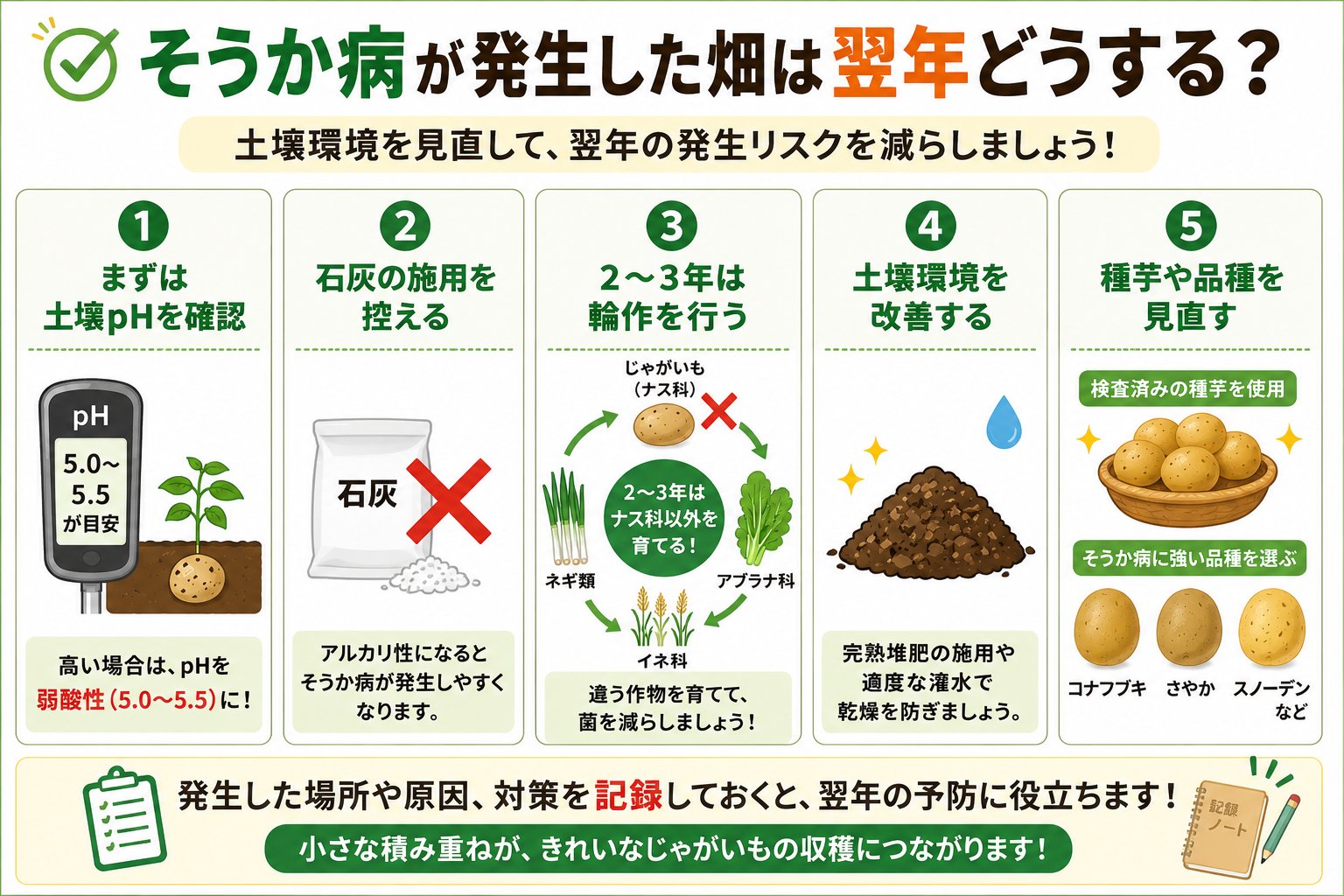 そうか病が発生した畑は翌年どうする