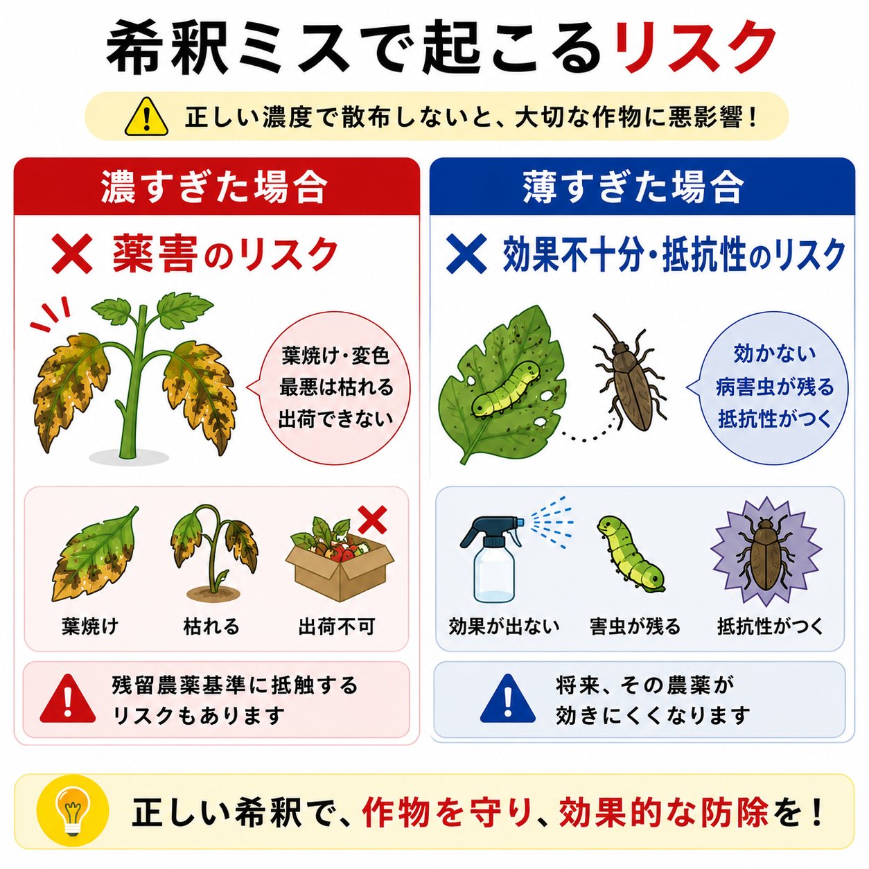 希釈ミスのリスク