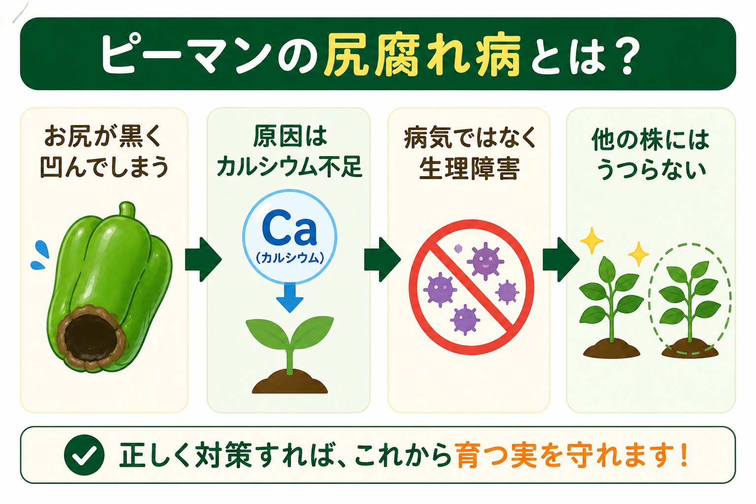 ピーマンの尻腐れとは?