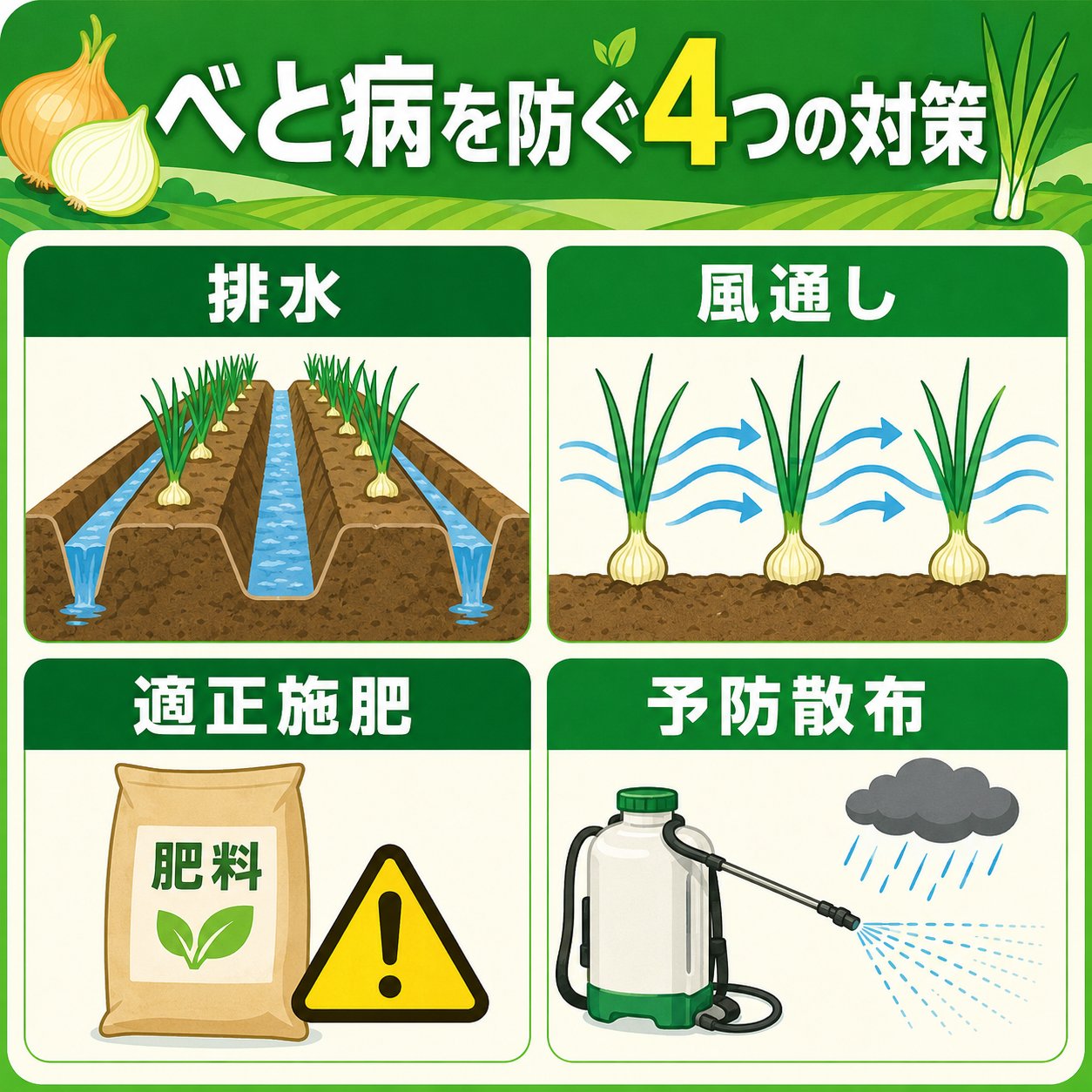 べと病を防ぐ4つの対策